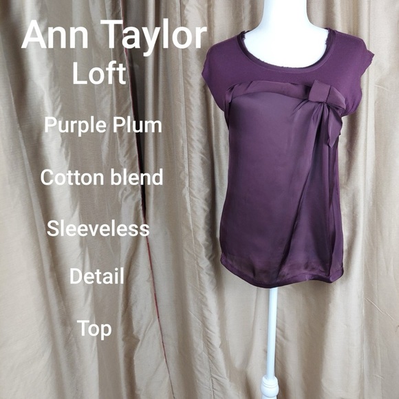 LOFT Women's Rich Plum Blouse - Picture 1 of 7